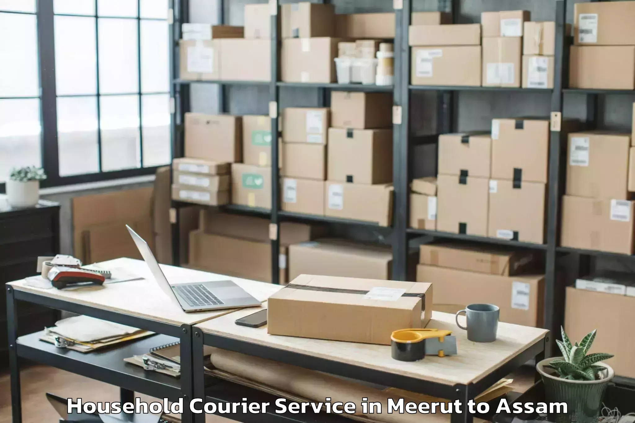 Easy Meerut to Pathsala Household Courier Booking